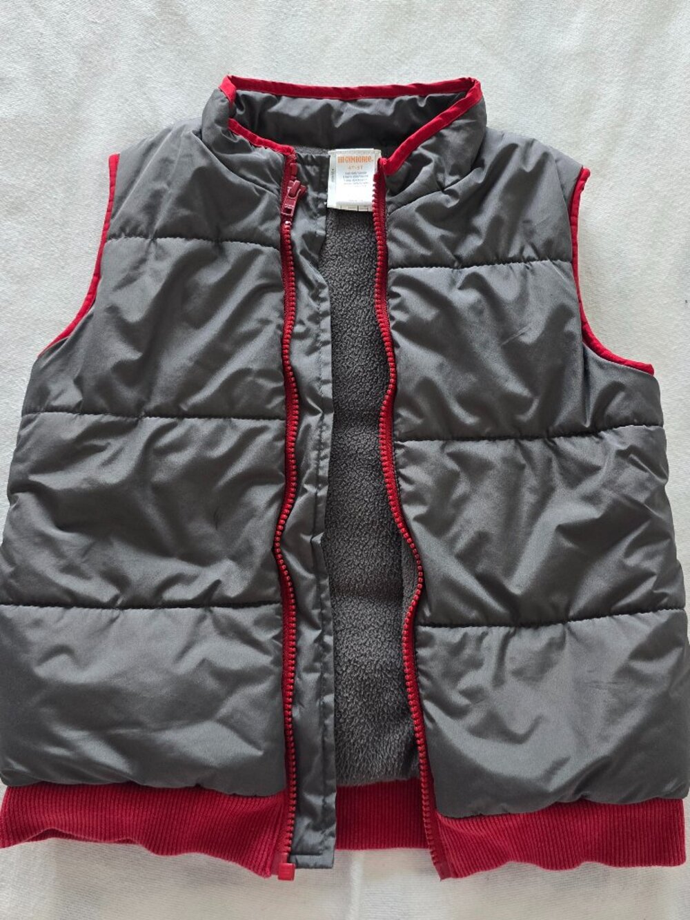 Size 4-5 Kids' Fleece-Lined Puffer Vest